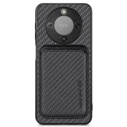 Coque Honor Magic 8 Lite / X9d 5G Fibre de Carbone Porte-cartes détach