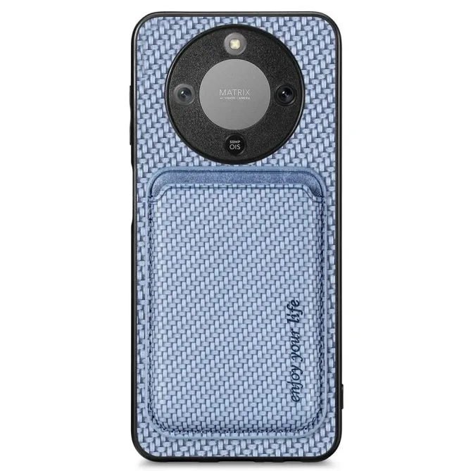 Coque Honor Magic 8 Lite / X9d 5G Fibre de Carbone Porte-cartes détach