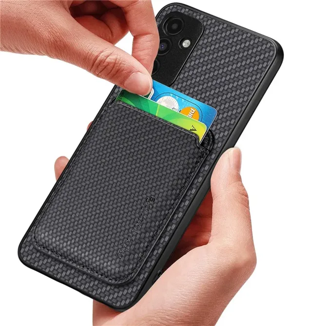 Coque Honor Magic 8 Lite / X9d 5G Fibre de Carbone Porte-cartes détach