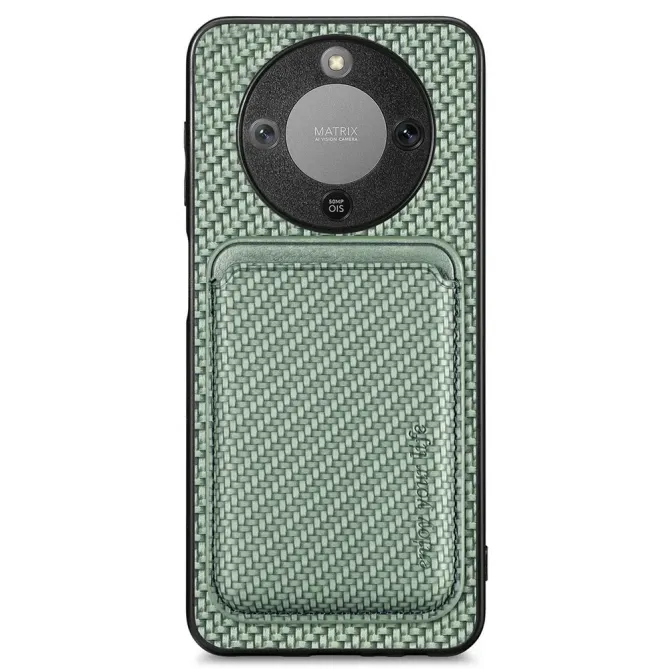 Coque Honor Magic 8 Lite / X9d 5G Fibre de Carbone Porte-cartes détach