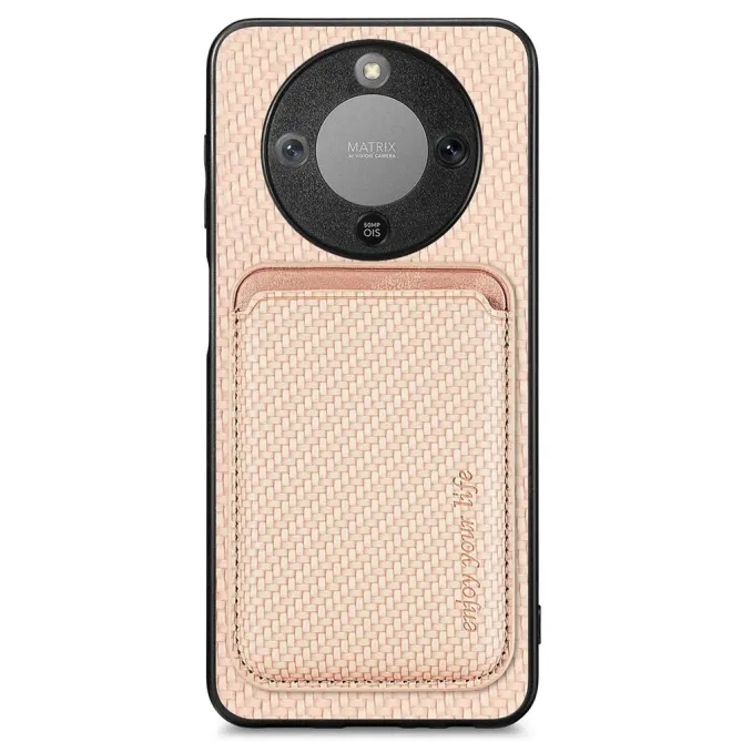 Coque Honor Magic 8 Lite / X9d 5G Fibre de Carbone Porte-cartes détach