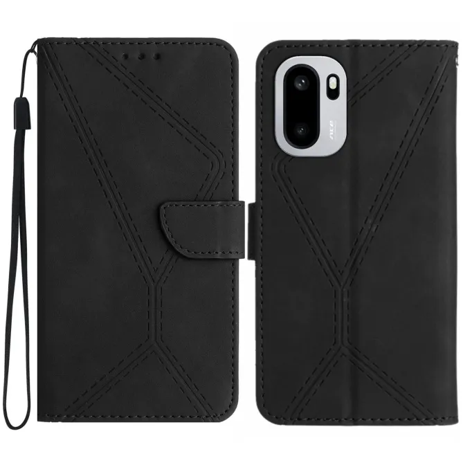 Housse OnePlus 15R Motif Lignes Relief avec Dragonne