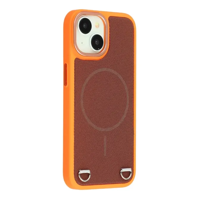 Coque iPhone 15 MagSafe tissu technique avec porte-cartes