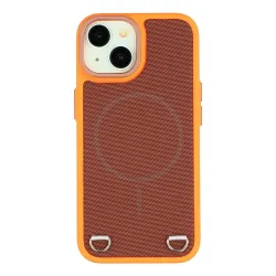 Coque iPhone 15 MagSafe tissu technique avec porte-cartes