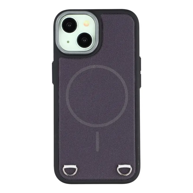 Coque iPhone 15 MagSafe tissu technique avec porte-cartes