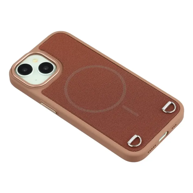 Coque iPhone 15 MagSafe tissu technique avec porte-cartes