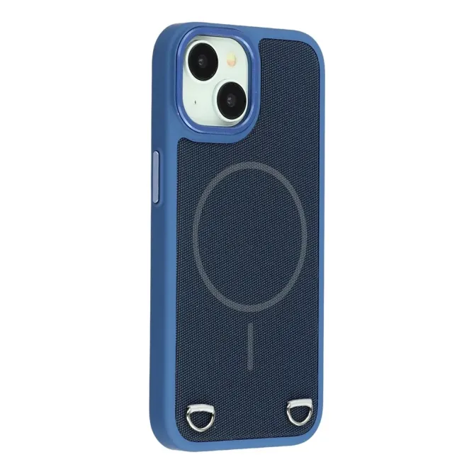 Coque iPhone 15 MagSafe tissu technique avec porte-cartes