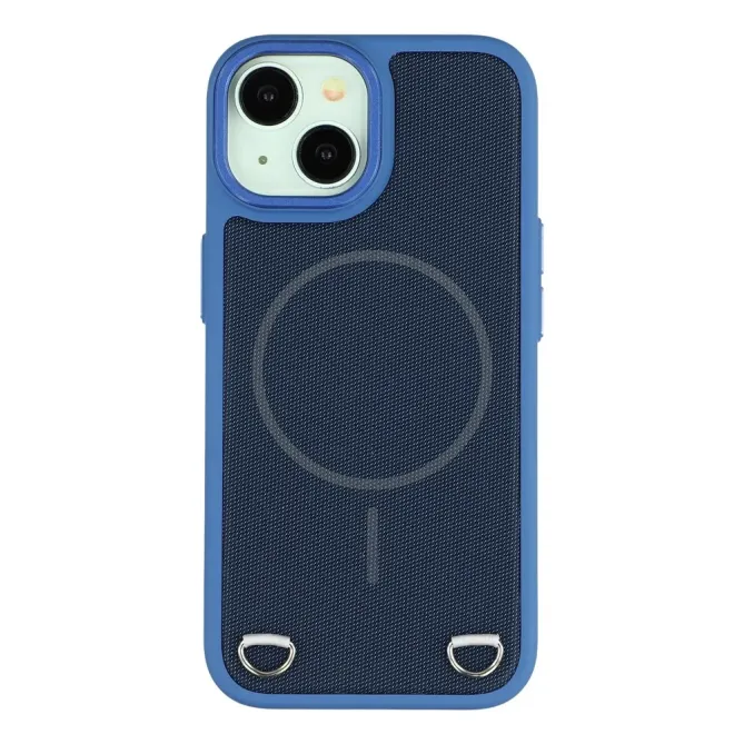 Coque iPhone 15 MagSafe tissu technique avec porte-cartes