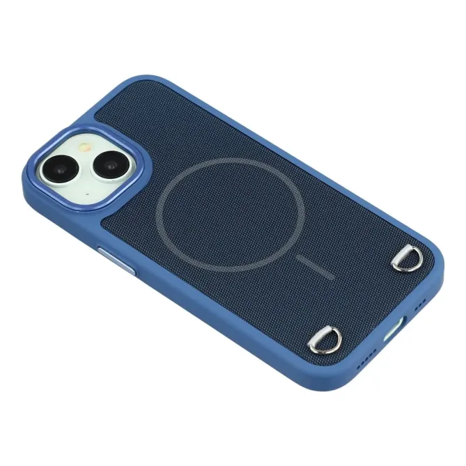 Coque iPhone 15 MagSafe tissu technique avec porte-cartes