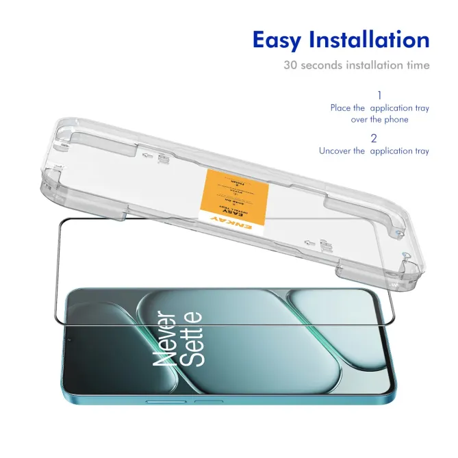 Film Verre Trempé OnePlus 15R avec Outil Installation | Transparent