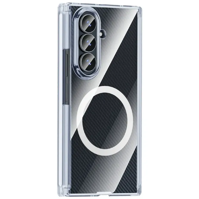 Coque Samsung Galaxy Z TriFold magnétique transparente double charnièr