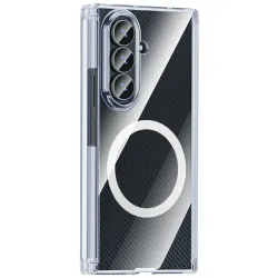 Coque Samsung Galaxy Z TriFold magnétique transparente double charnièr