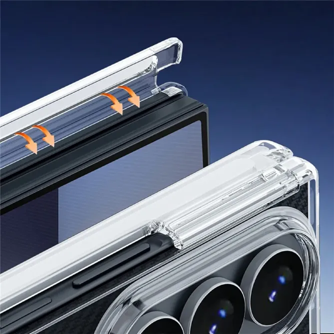 Coque Samsung Galaxy Z TriFold magnétique transparente double charnièr