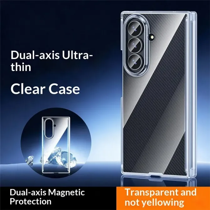 Coque Samsung Galaxy Z TriFold transparente double charnière