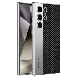 Coque Samsung Galaxy S24 Ultra carbone métal brossé mate