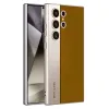 Coque Samsung Galaxy S24 Ultra cuir métal brossé mate