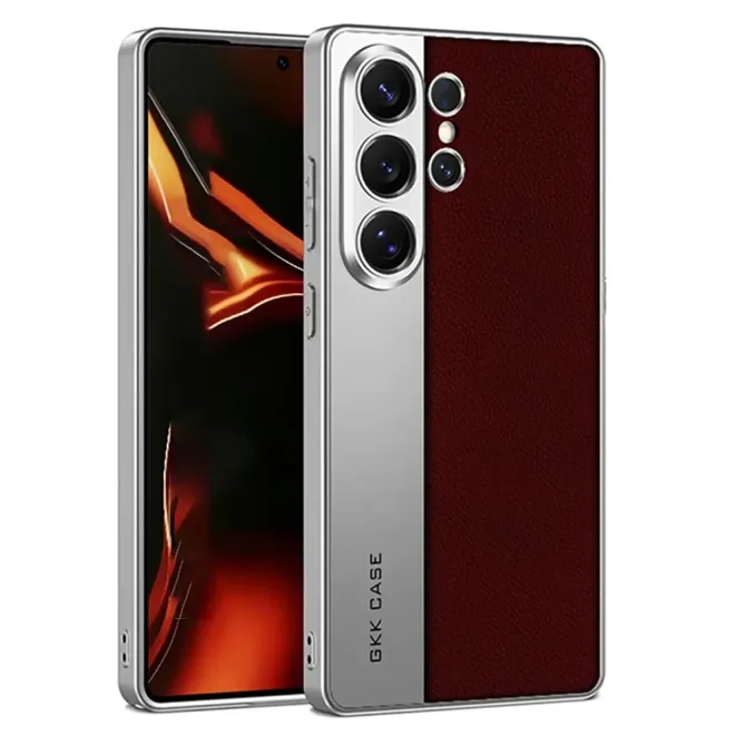 Coque Samsung Galaxy S26 Ultra cuir métal brossé mate