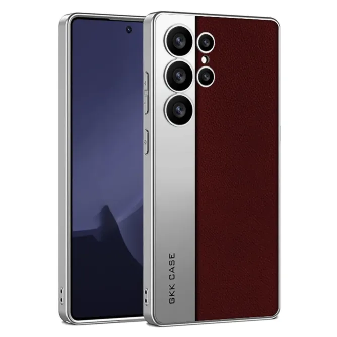 Coque Samsung Galaxy S25 Ultra cuir métal brossé mate