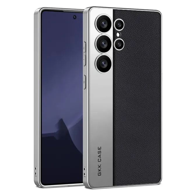 Coque Samsung Galaxy S25 Ultra cuir métal brossé mate