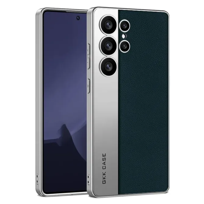 Coque Samsung Galaxy S25 Ultra cuir métal brossé mate