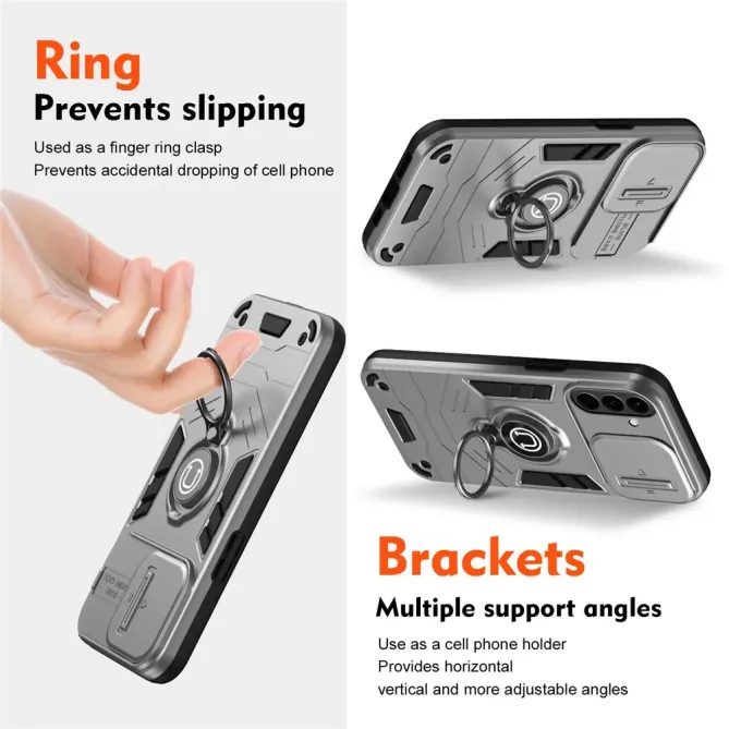 Coque Samsung Galaxy A57 Antichoc avec Cache Caméra et Anneau