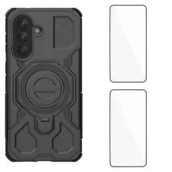 Coque Samsung Galaxy A57 avec support + 2 films écran KJ Series