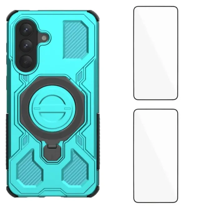 Coque Samsung Galaxy A57 avec support + 2 films écran KJ Series