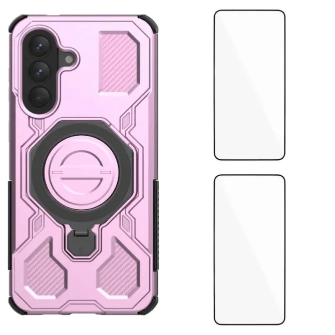 Coque Samsung Galaxy A57 avec support + 2 films écran KJ Series