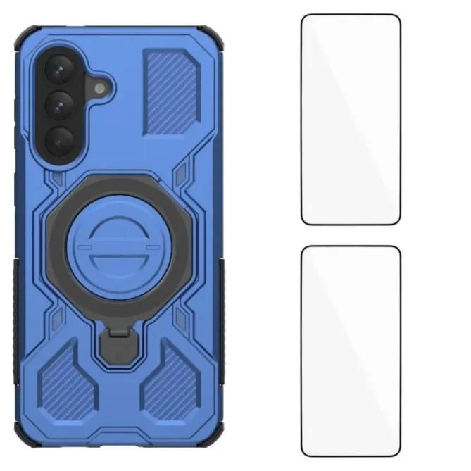 Coque Samsung Galaxy A57 avec support + 2 films écran KJ Series