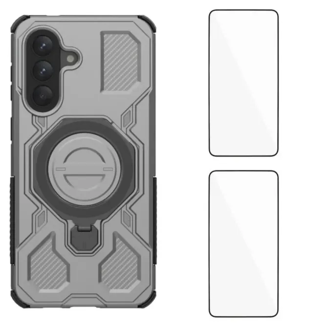 Coque Samsung Galaxy A57 avec support + 2 films écran KJ Series