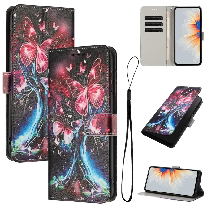 Housse Moto G57 Power / Moto G57, arbre lumineux et papillons