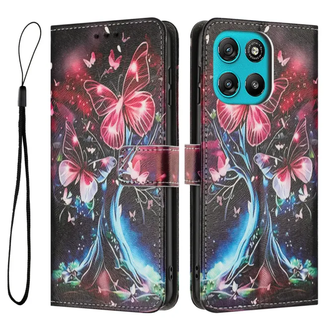 Housse Moto G57 Power / Moto G57, arbre lumineux et papillons