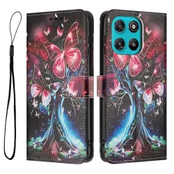 Housse Moto G57 Power / Moto G57, arbre lumineux et papillons