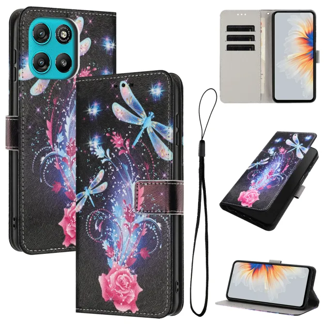 Housse Moto G57 Power / Moto G57, libellules et éclats floraux