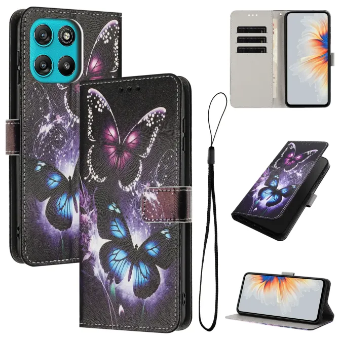 Housse Moto G57 Power / Moto G57, papillons effet lumineux