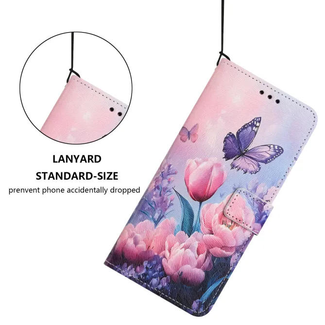 Housse Moto G57 Power / Moto G57, design papillon et fleurs