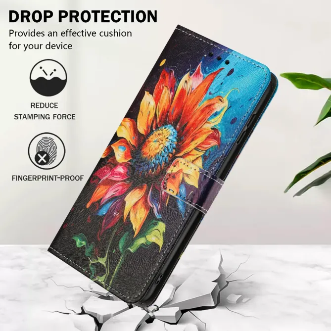 Housse Moto G57 Power / Moto G57, impression tournesol artistique