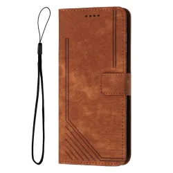 Housse Moto G57 Power / G57 cuir lignes gravées | CARROL