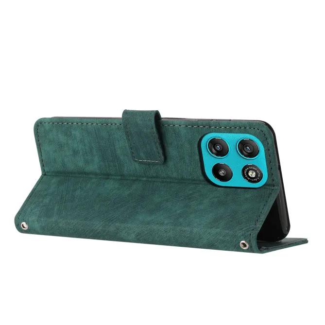 Housse Moto G57 Power / G57 cuir lignes gravées | CARROL