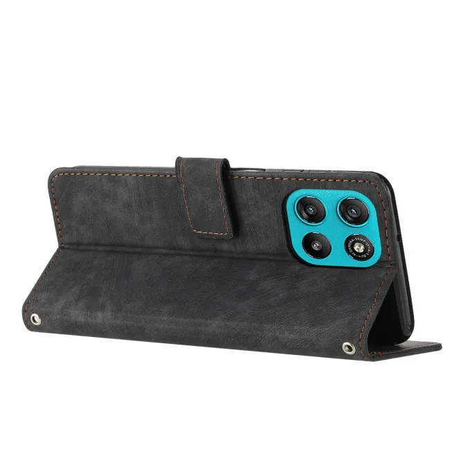 Housse Moto G57 Power / G57 cuir lignes gravées | CARROL
