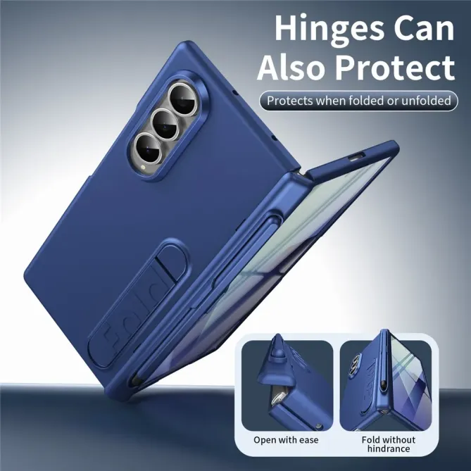 Coque Samsung Galaxy Z Fold 3 support + film verre + stylet + slot