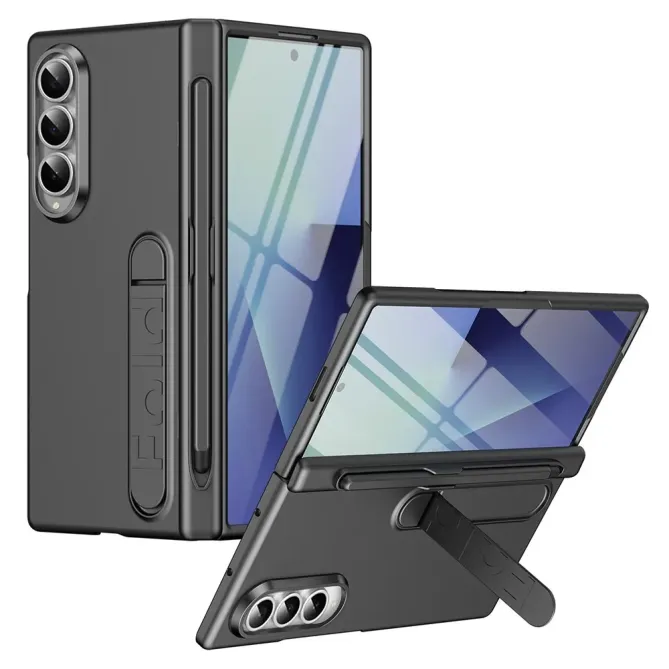 Coque Samsung Galaxy Z Fold 3 support + film verre + stylet + slot