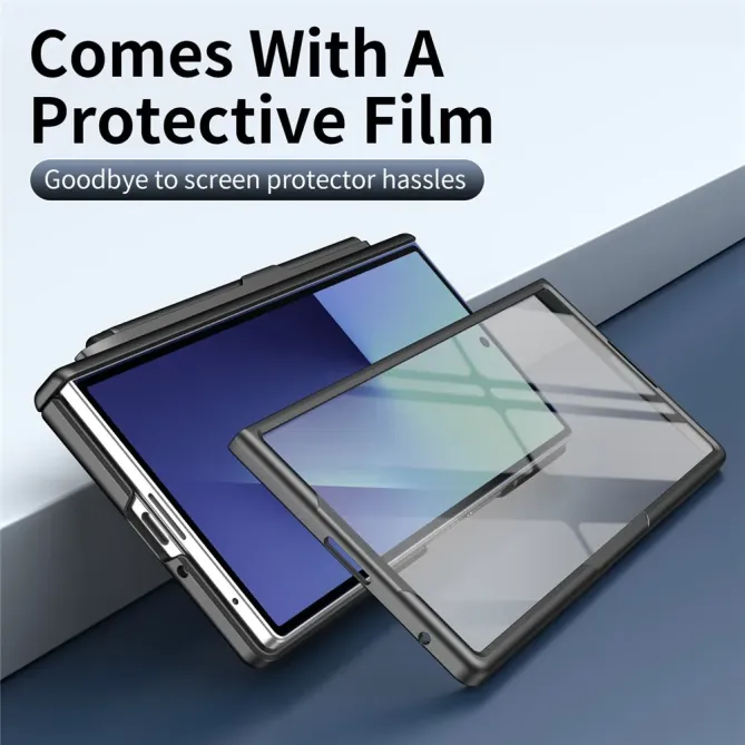 Coque Samsung Galaxy Z Fold 3 support + film verre + stylet + slot