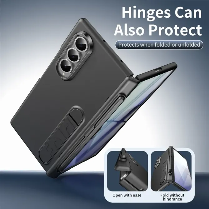 Coque Samsung Galaxy Z Fold 3 support + film verre + stylet + slot