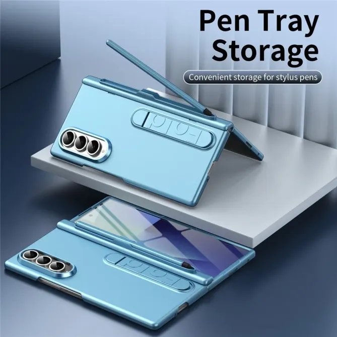 Coque Samsung Galaxy Z Fold 3 support + film verre + stylet + slot