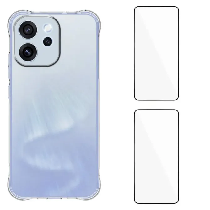 Pack Oppo Reno15 FS 5G / 15 F 5G | Coque Coins Renforcés Transparente 