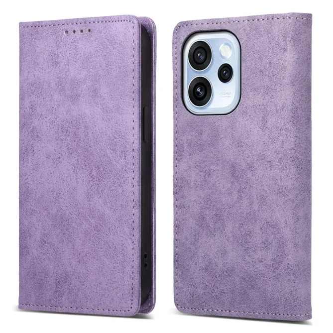 Housse Oppo Reno15 FS 5G / 15 F 5G portefeuille anti-RFID cuir vintage