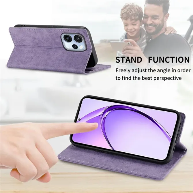 Housse Oppo Reno15 FS 5G / 15 F 5G portefeuille anti-RFID cuir vintage