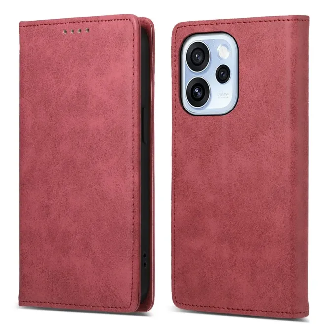 Housse Oppo Reno15 FS 5G / 15 F 5G portefeuille anti-RFID cuir vintage