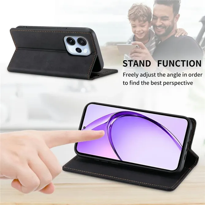 Housse Oppo Reno15 FS 5G / 15 F 5G portefeuille anti-RFID cuir vintage